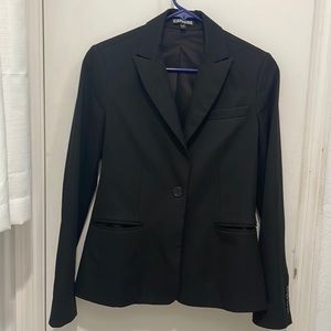 Express Black Suit Jacket Blazer One Button Size 4